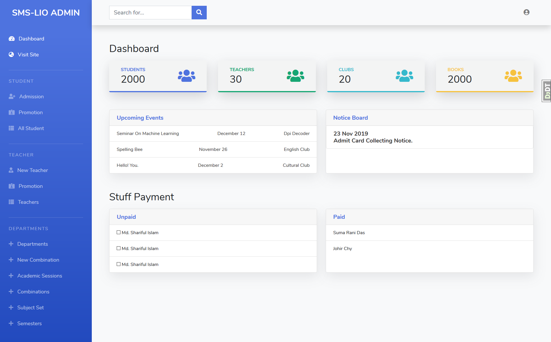 Seamless School Management System
